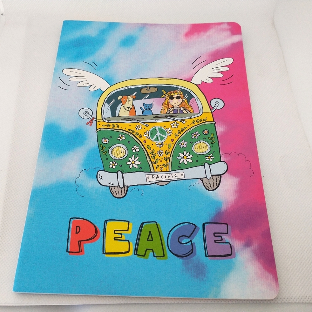 FREE ADD-ON WITH PURCHASE Hippie Themed Boho Lined Notebook NEW
